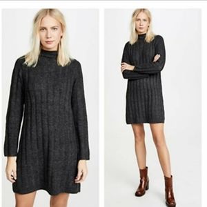 Madewell Grey Mock Neck Sweater Dress M